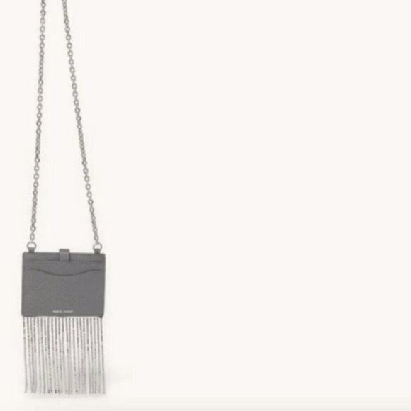 Rebecca Minkoff Leather Card Case on Chain - Picture 2 of 8